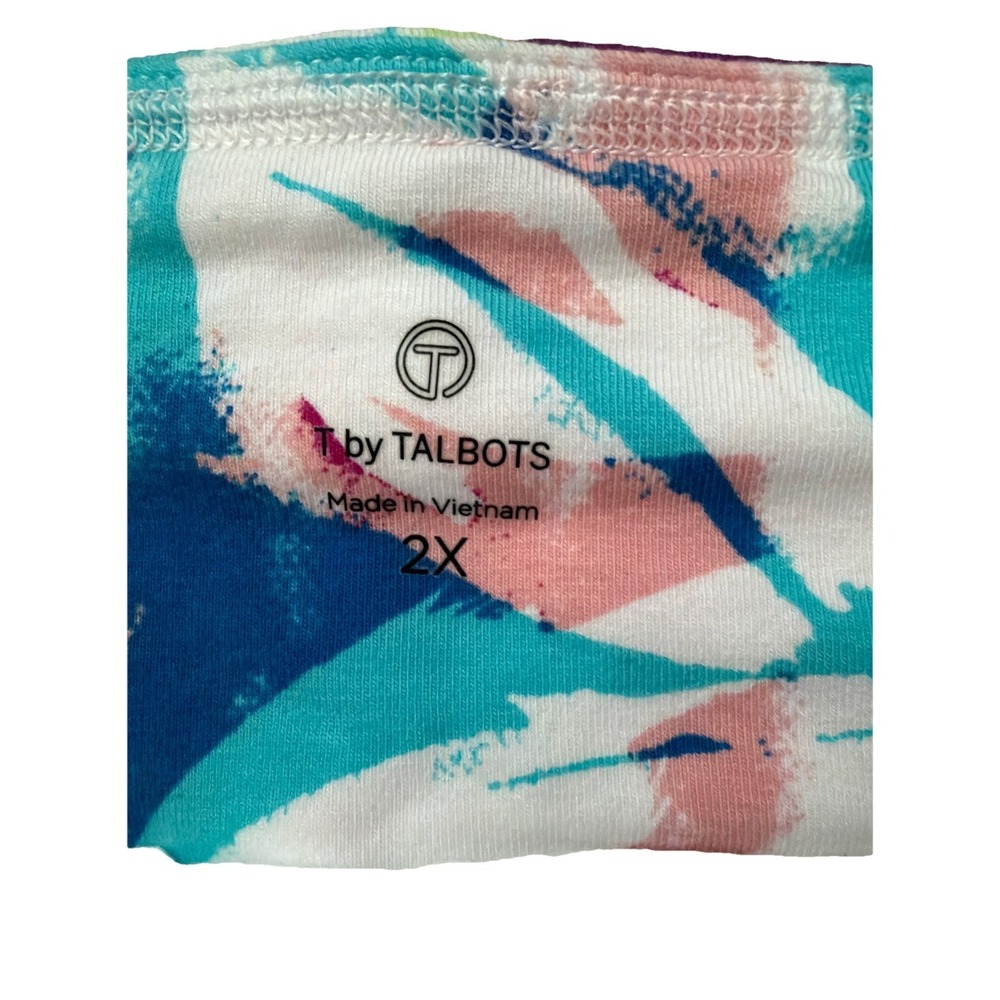 T BY TALBOTS COZY CRUSH BRUSHED Multicolor FLORAL EVERYDAY STRETCH SKORT 2X NWT - Picture 2 of 10